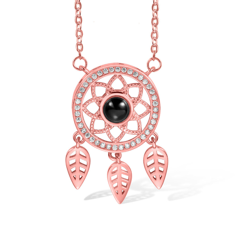 Custom Projection Photo Dreamcatcher Necklace