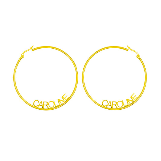 Personalized Name Hoop Earrings