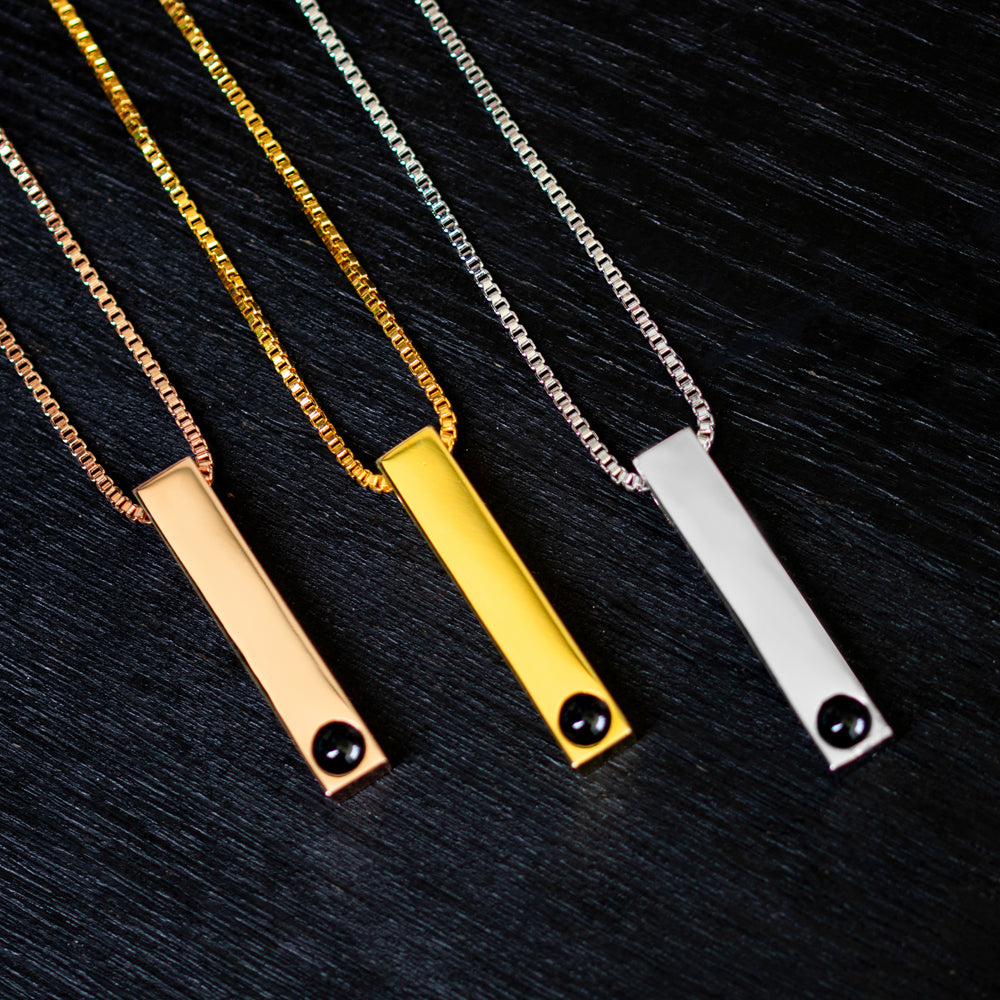 Custom Bar Projection Necklace Photo Only