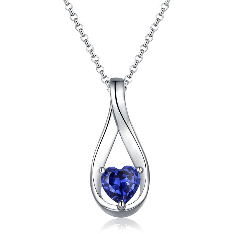 Mobius Heart Birthstone Necklace Gift Card & Box Set