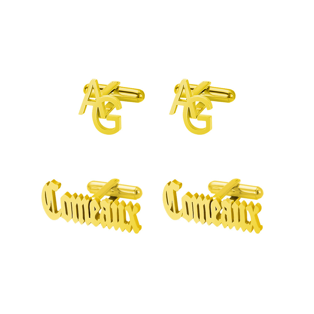 Personalized Cufflinks With Initial or Name