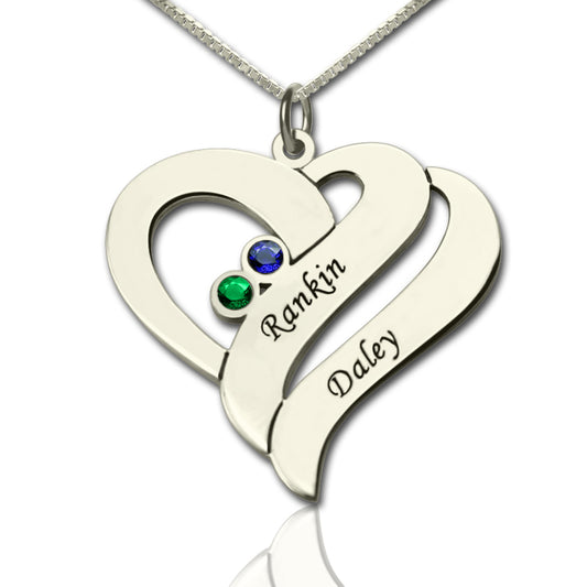 Birthday Gifts for Her: Two Hearts Forever One Necklace