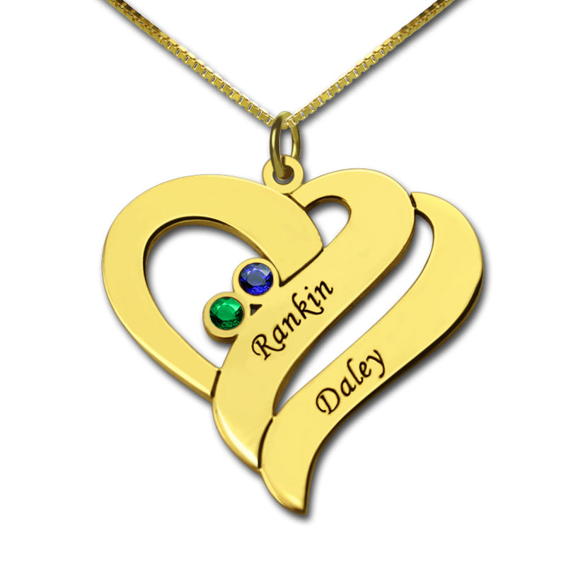 Birthday Gifts for Her: Two Hearts Forever One Necklace