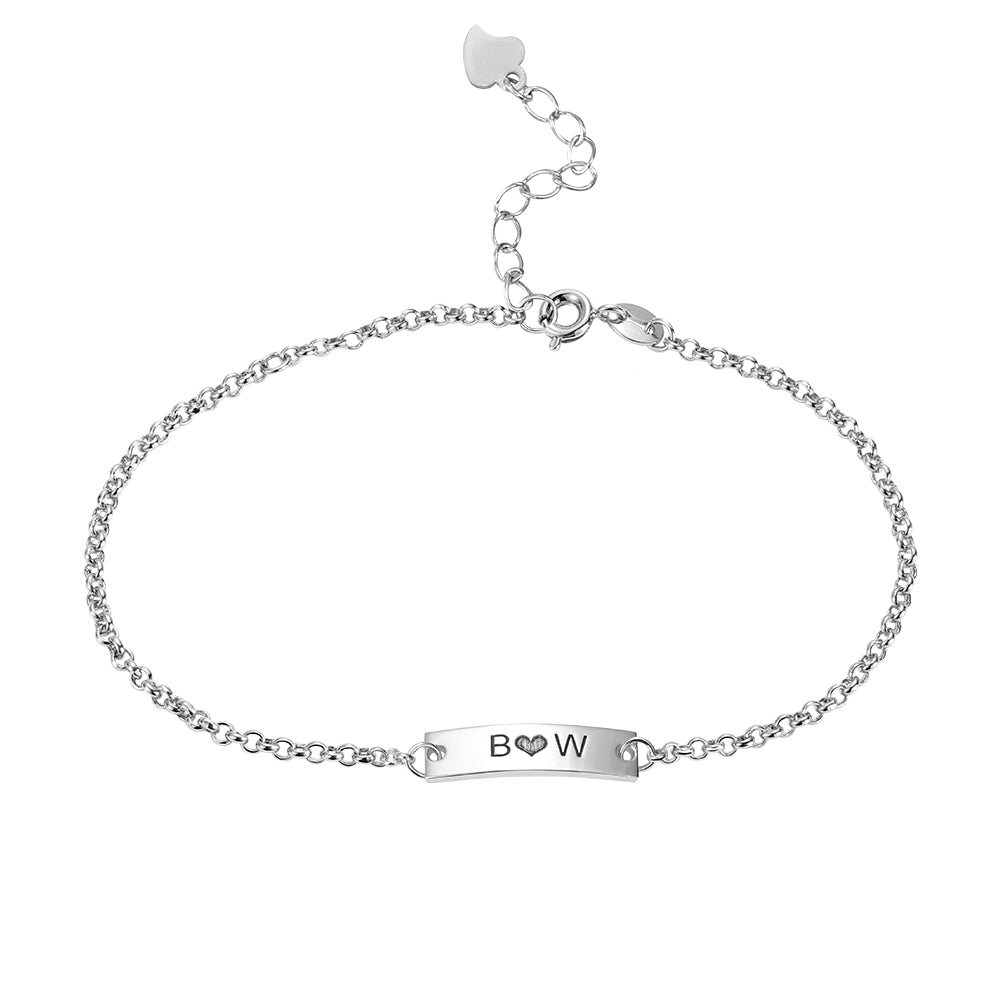 Personalized Bar Anklet-Stainless Steel