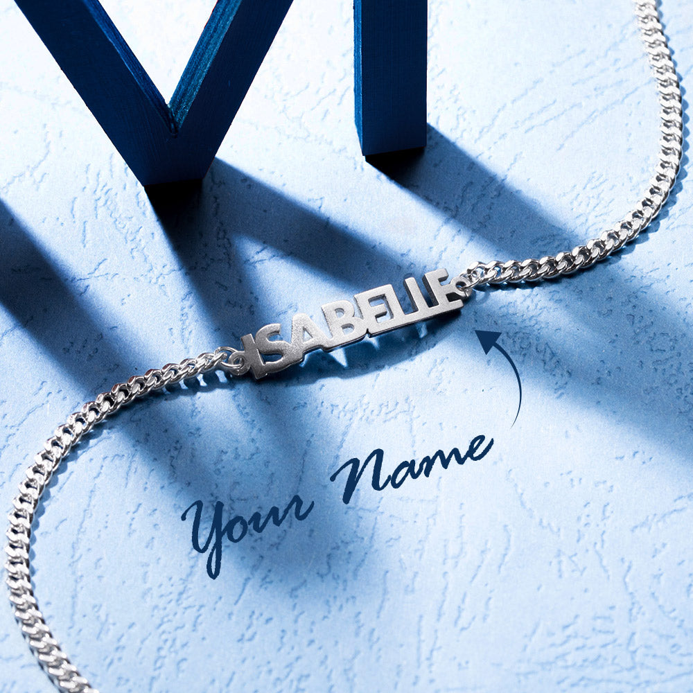 Personalized Bold Curb Chain Name Bracelet