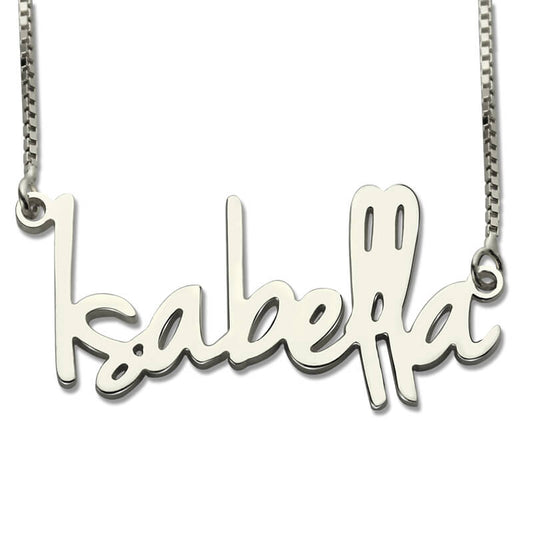 Small Name Necklace For Her Sterling Silver