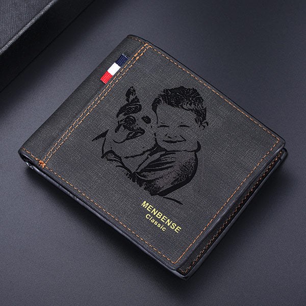 Personalized Men's Photo Leather Wallet