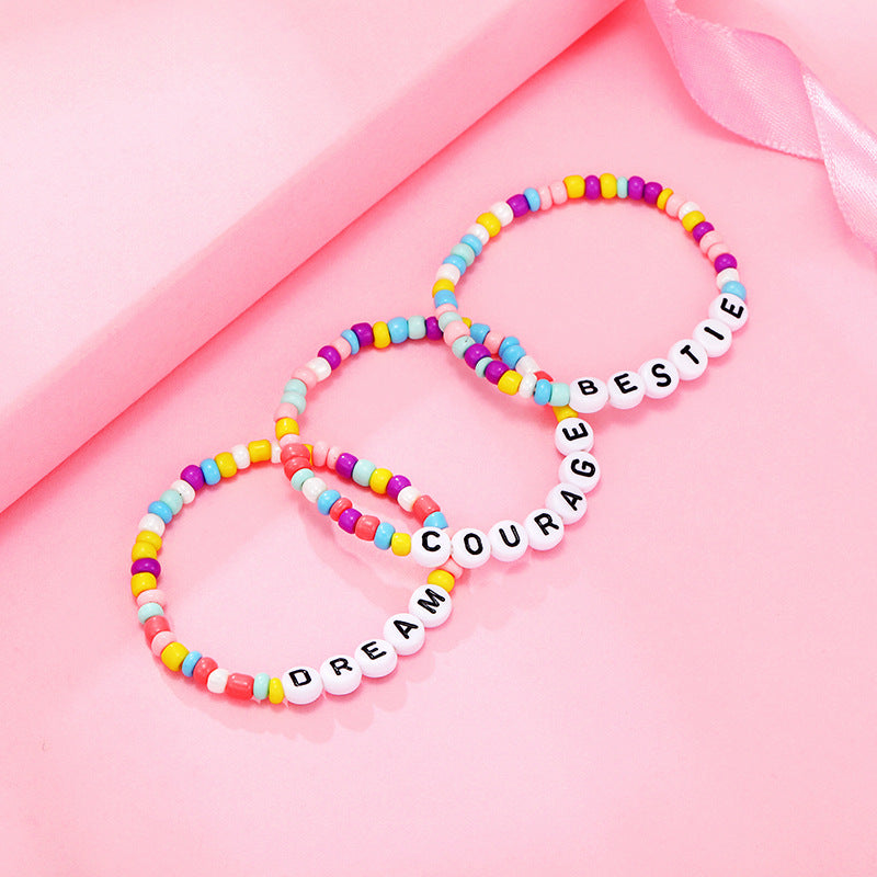 Customize Alphabet Letters Bead Bracelet