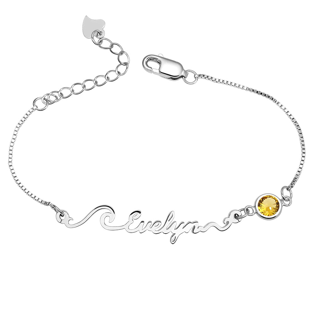 Personalized Wave Name Bracelet/Anklet