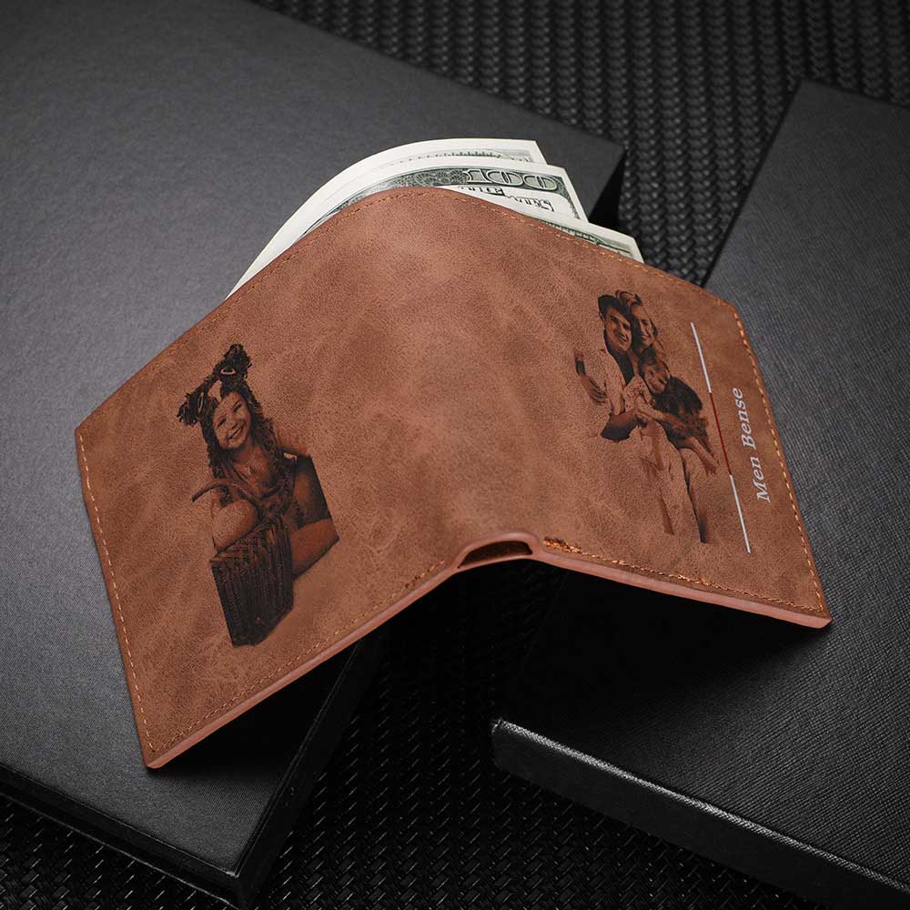 Personalized Photo Card Hold Wallet for Men