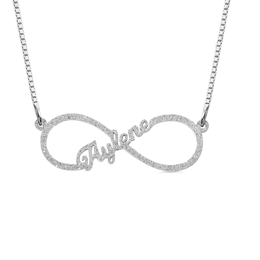 Stainless Steel/Custom-designed Silver Infinity Name Necklace