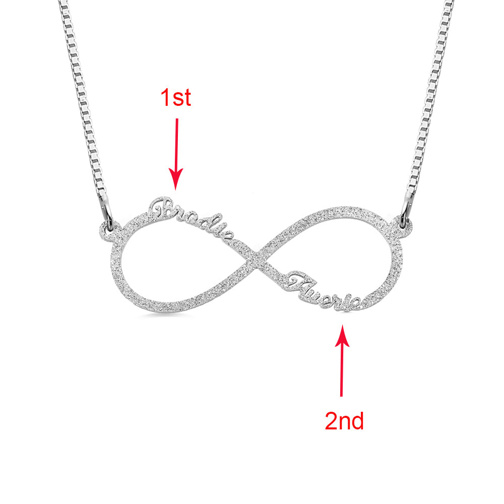 Stainless Steel/Custom-designed Silver Infinity Name Necklace