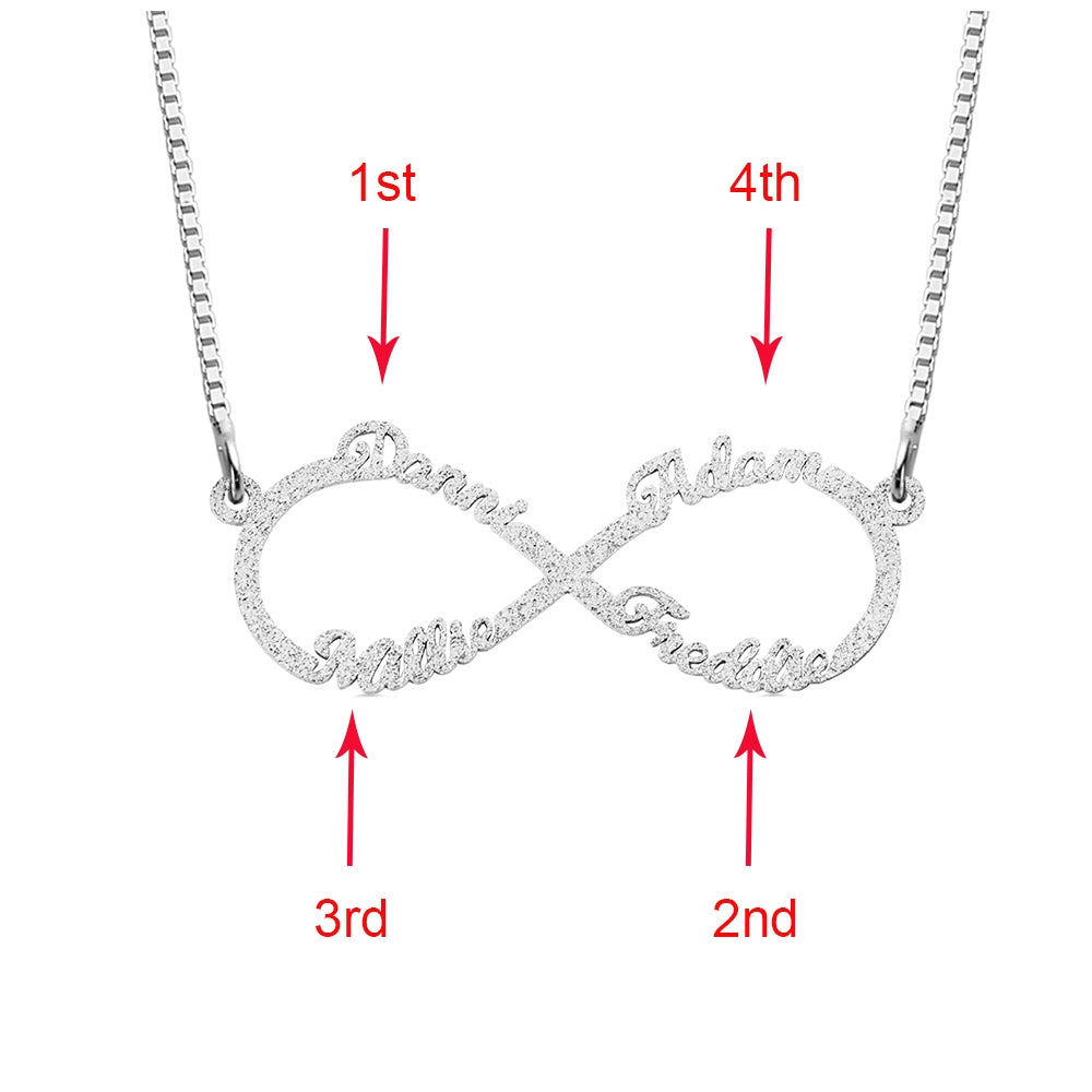 Stainless Steel/Custom-designed Silver Infinity Name Necklace