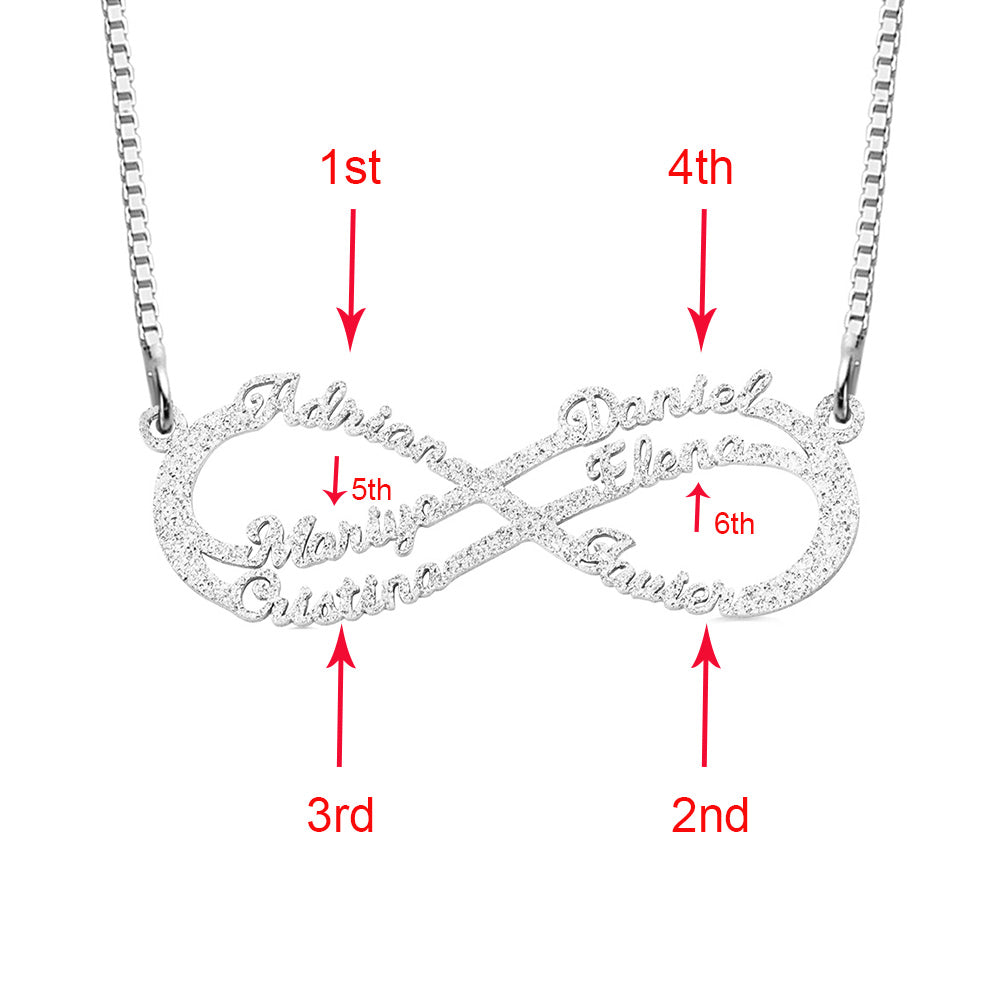 Stainless Steel/Custom-designed Silver Infinity Name Necklace