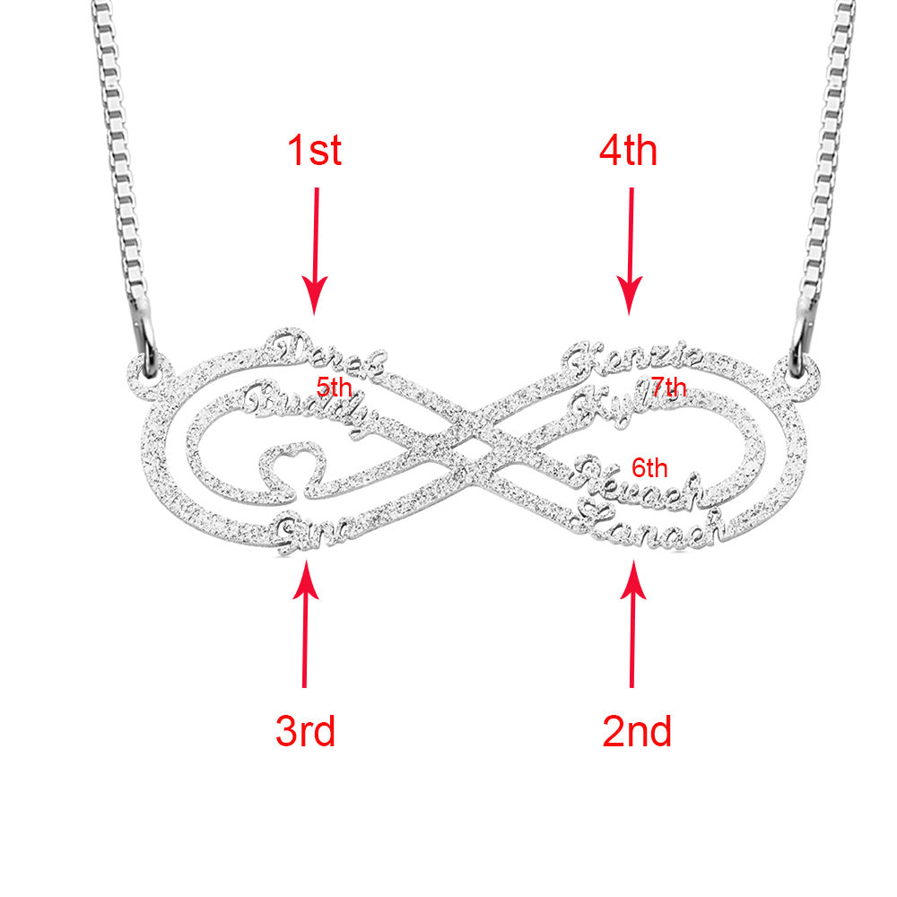 Stainless Steel/Custom-designed Silver Infinity Name Necklace