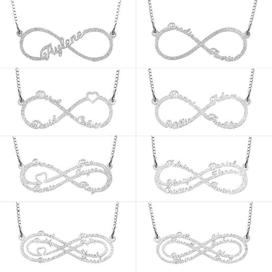 Stainless Steel/Custom-designed Silver Infinity Name Necklace