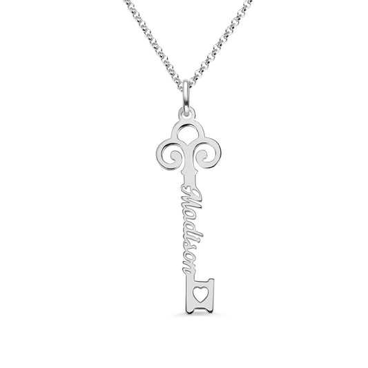 Personalized Key-shaped Name Necklace