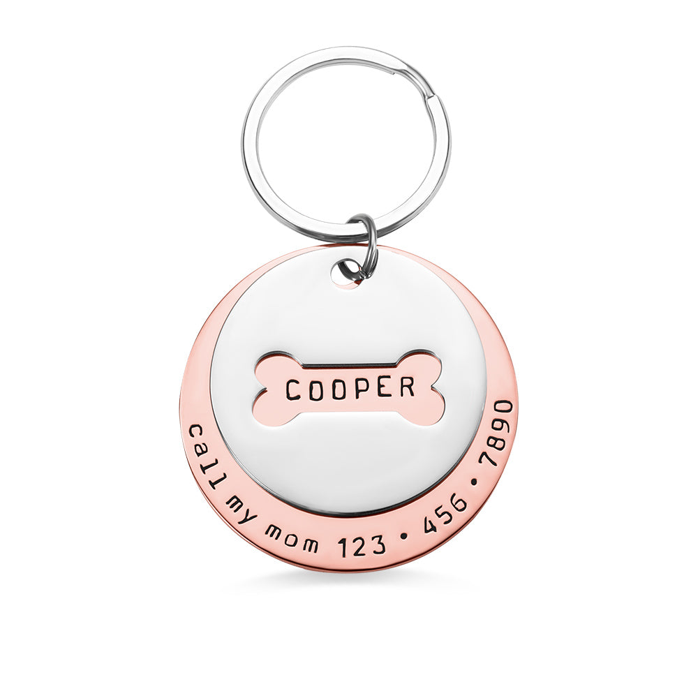 Personalized Collar Tag & Bone Necklace