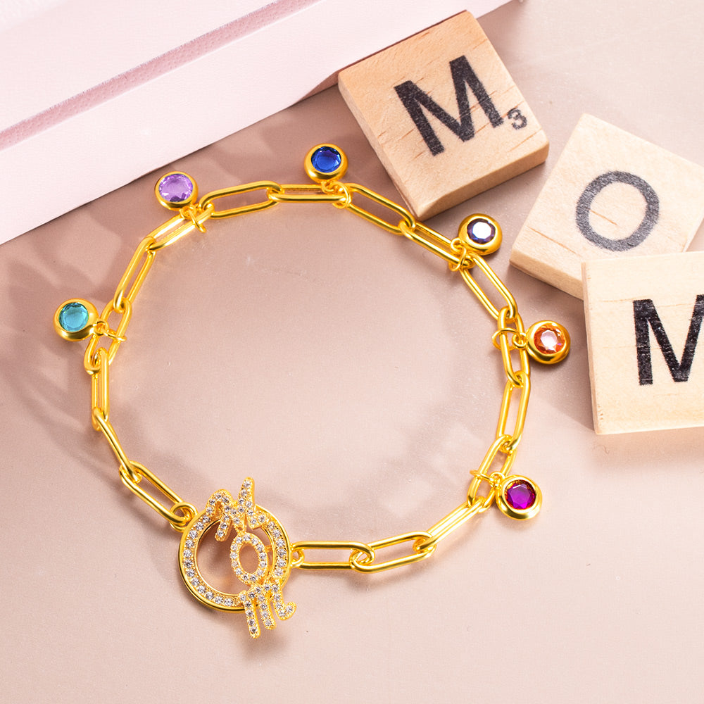 Customizable Birthstone Family Bracelet