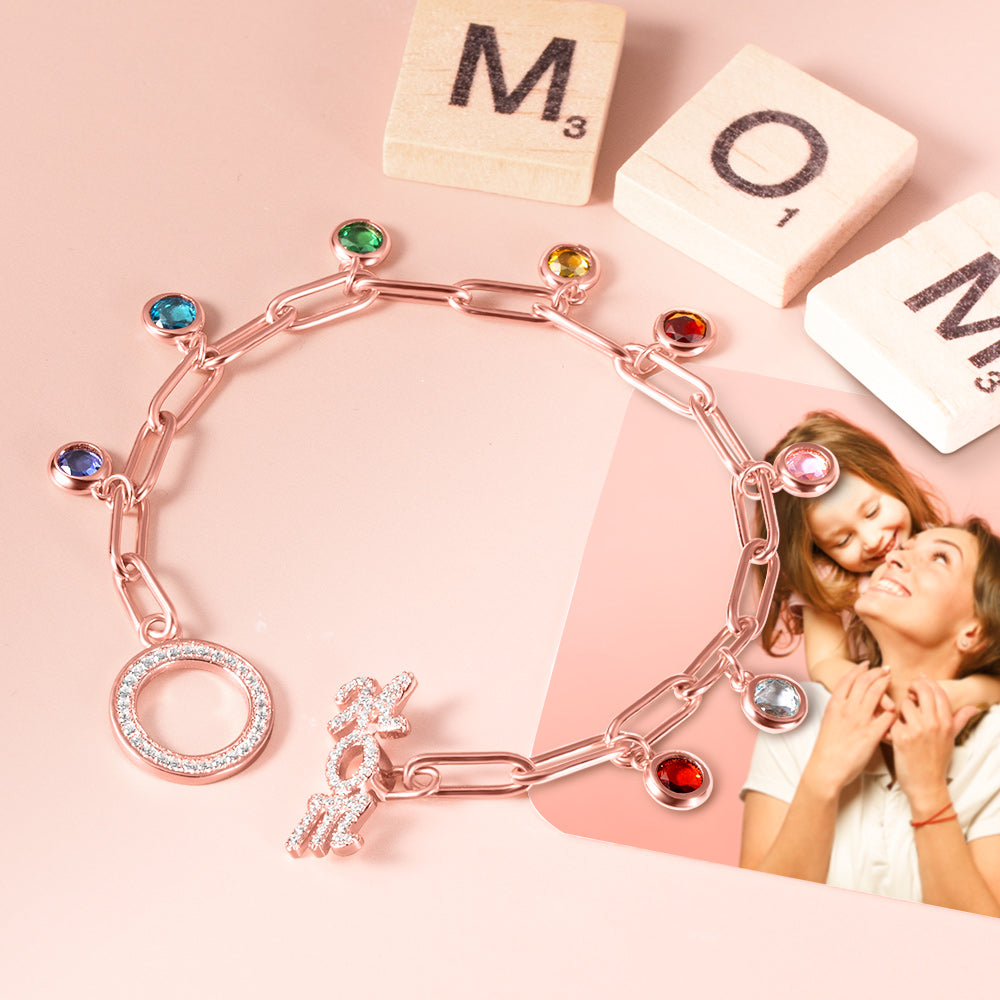 Customizable Birthstone Family Bracelet