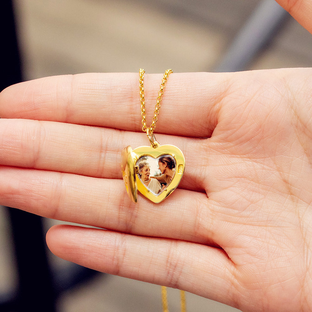 Custom Photo Heart Necklace for Mother