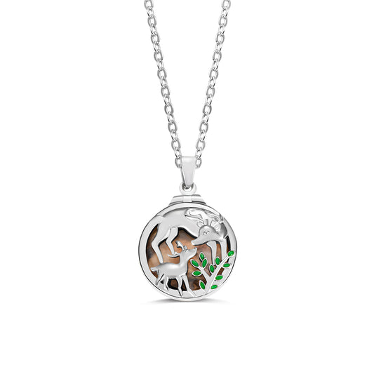 Personalized Photo Elk Necklace with Engraving