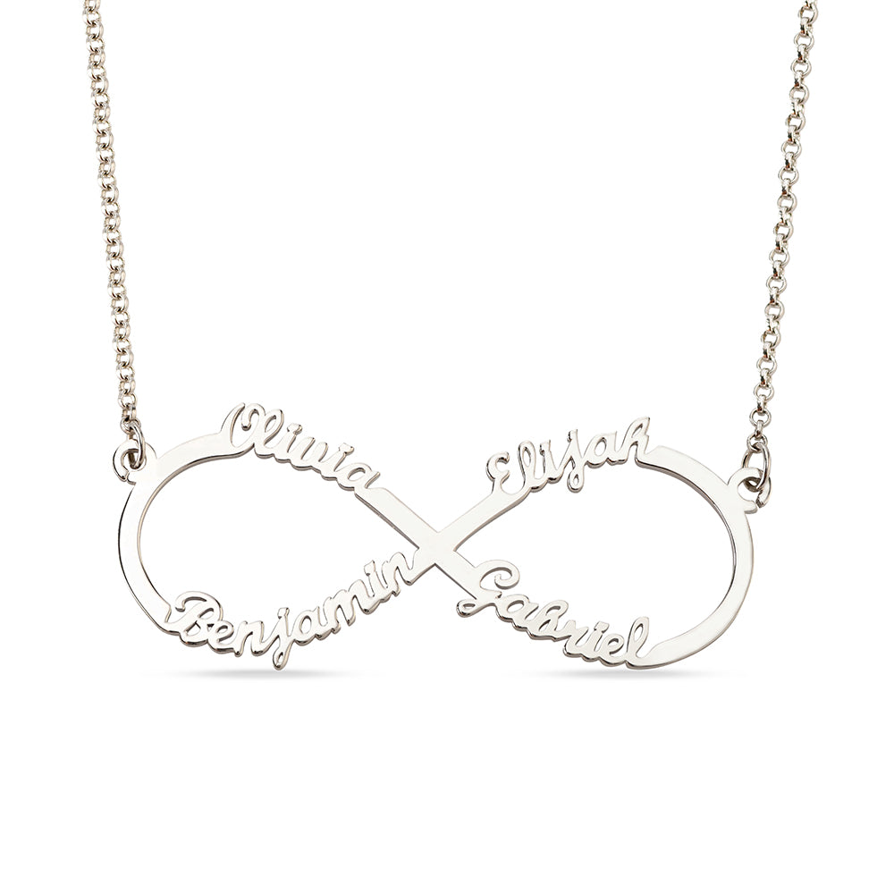 Personalized Infinity Name Necklace - 4 Names