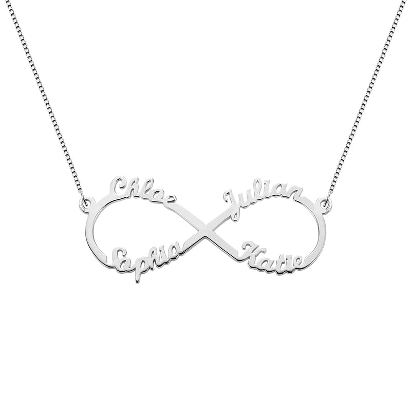 Personalized Infinity Name Necklace - 4 Names