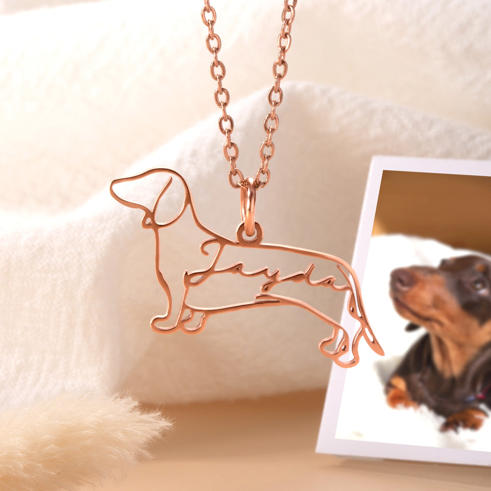 Custom Dog Name Necklace