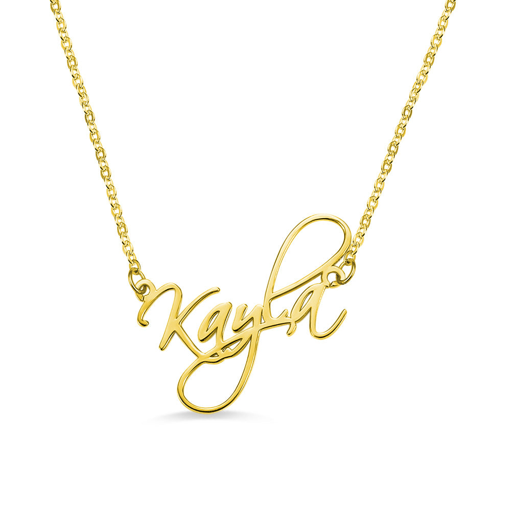 Personalized Calligraphy Name Necklace Stainless Steel