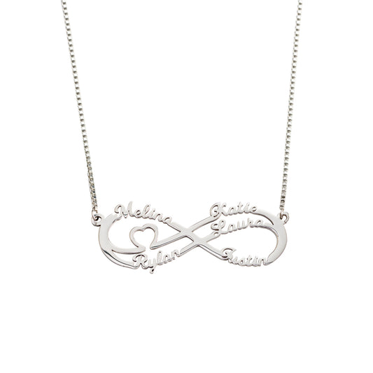 Personalized Infinity Name Necklace with 5 Names