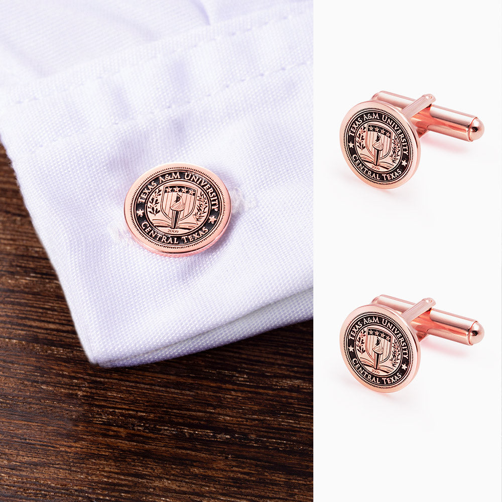 Personalized Family Crest Cufflinks Photo Cufflinks Gift Cards Set