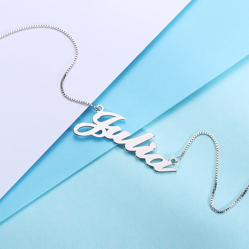 Personalized Classic Name Necklace in Silver