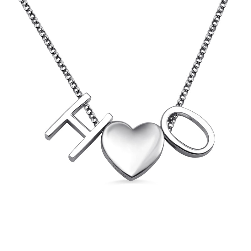 Personalized Two Letters Heart Necklace