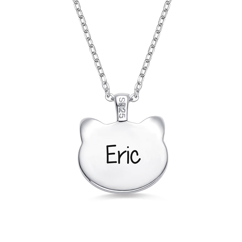 Personalized Cat Color Photo Necklace