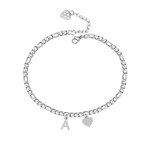 Personalized Unique Sparkle Initial Anklet