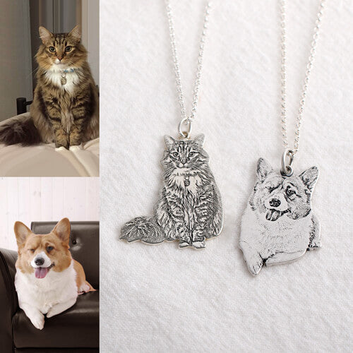 Personalized Pet Memorial Photo Necklace