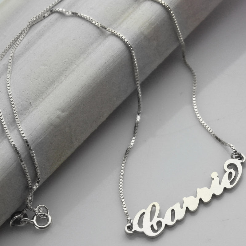 Stainless Steel Personalized Name Necklace Multi-Font Styles 1