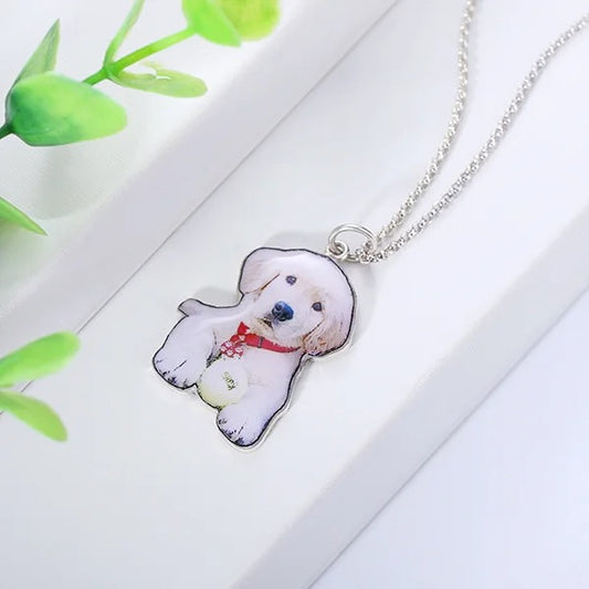 Personalized Pet Photo Necklace/Sterling Silver 925