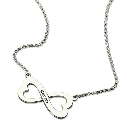 Infinity Heart Valentine's Day Name Necklace Gifts for Her