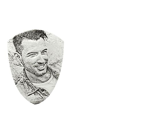 Shield Engraved Custom Husband's Photo Necklace for Wife