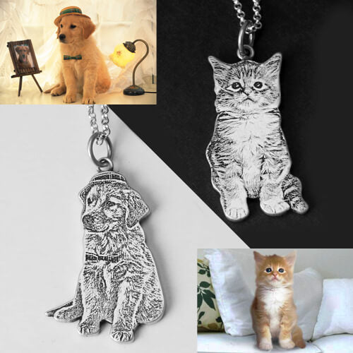 Personalized Pet Memorial Photo Necklace