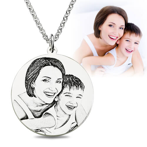 Personalized Photo Engraved Necklace