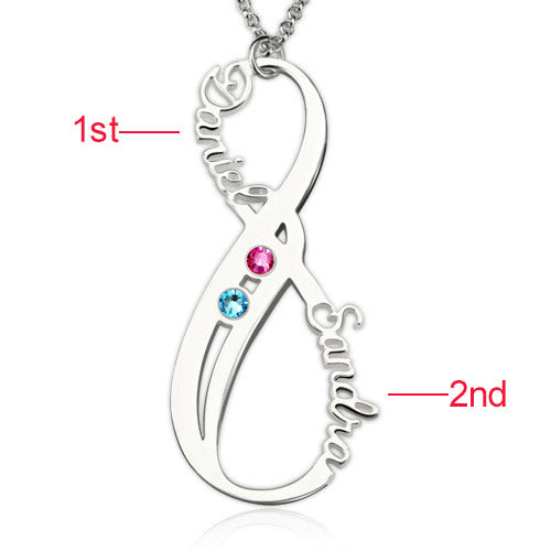 Birthstone Graduation Infinity Necklace Gifts