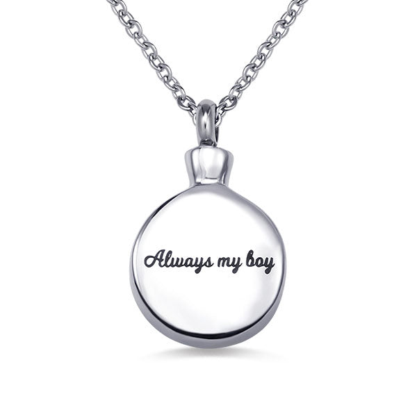 Personalized Tree Of Life Cremation Urn Necklace Stainless Steel