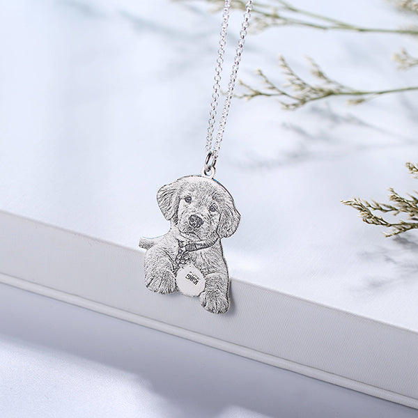 Personalized Pet Photo Necklace/Stainless Steel