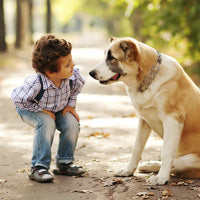 Rectangle Engraved Epoxy Kid & Dog Photography Necklace