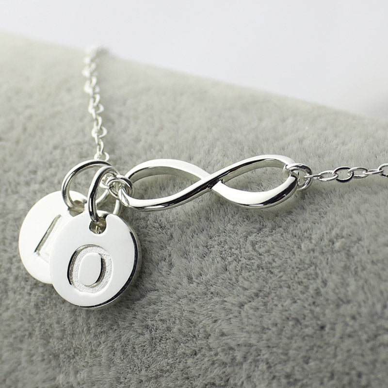 Custom Infinity Initial Necklace: for Sisters or Friends